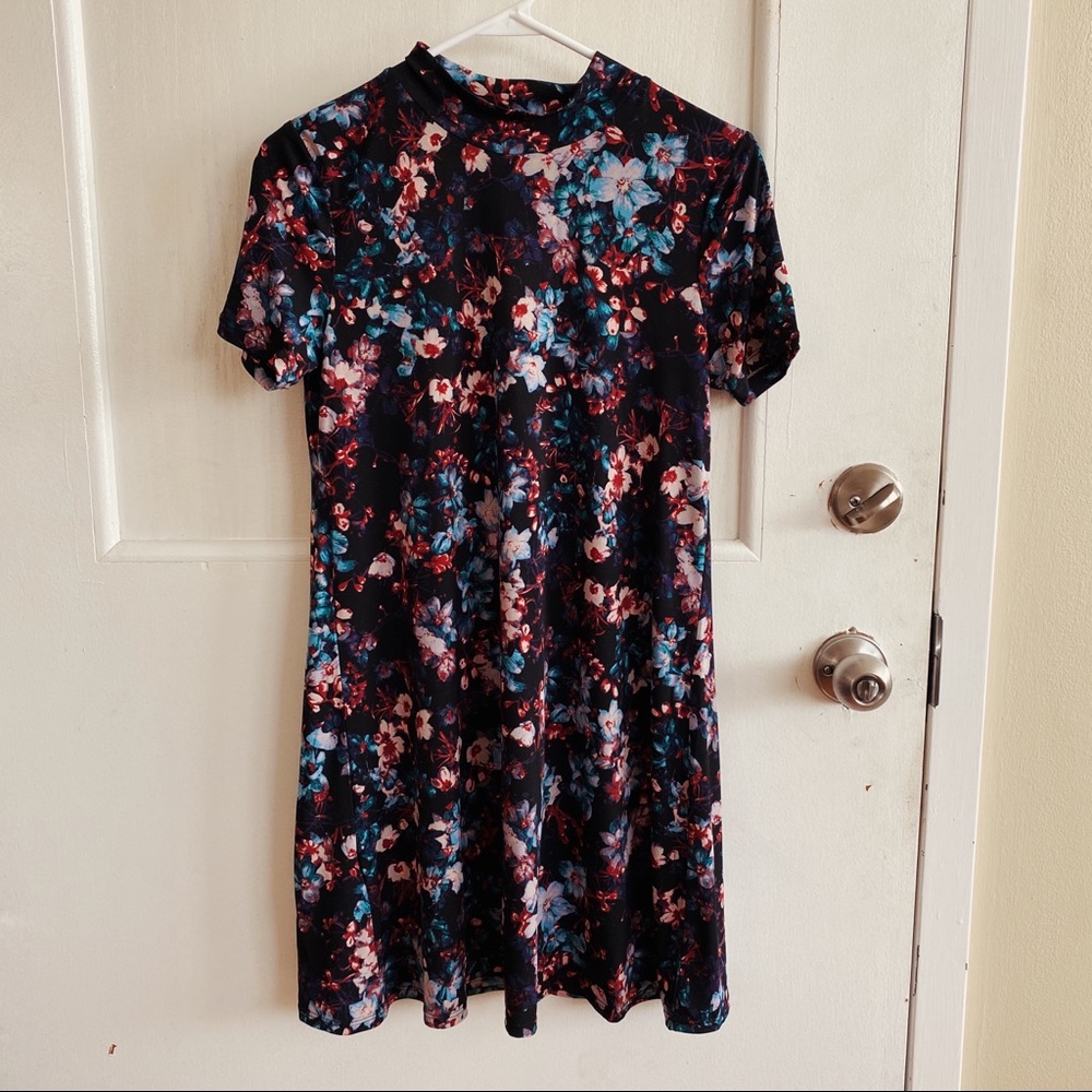 BCBGeneration floral mock neck dress